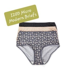 🫶IZOD Micro Modern Briefs 3 Pack in Gray/Black